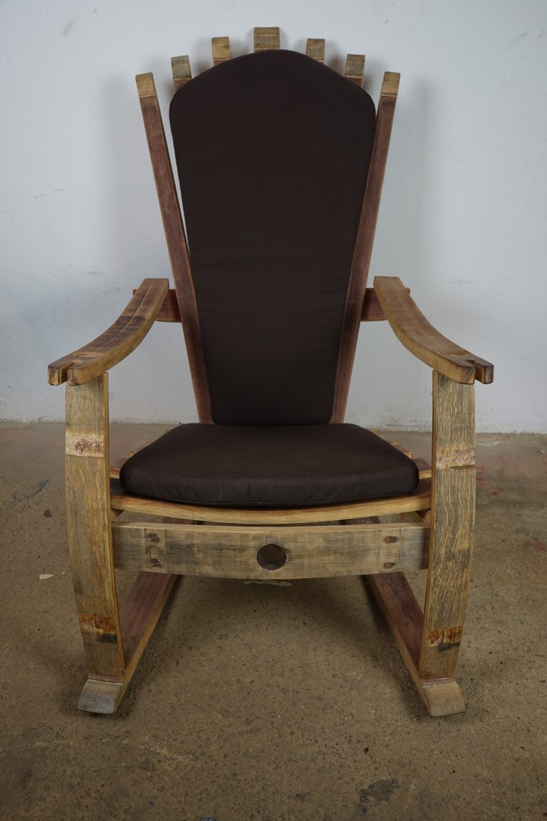 Fass-Schaukelstuhl Eiche Whisky – Bild 5