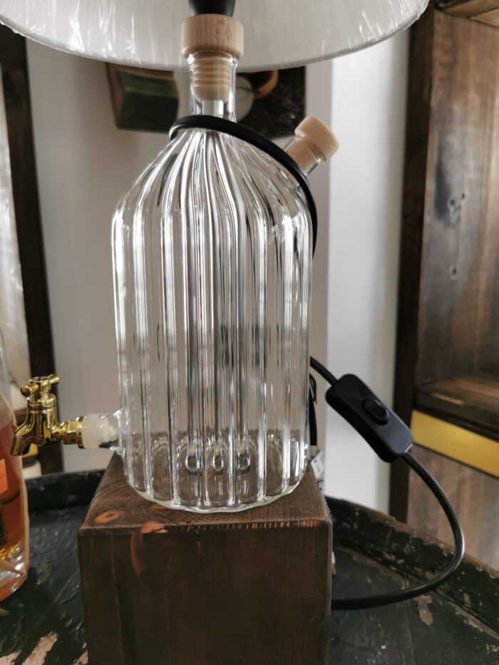 Flaschenlampe zum Befüllen - weißer Schirm – Bild 3